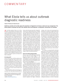 What Ebola tells us about outbreak diagnostic readiness
