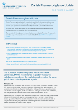 Danish Pharmacovigilance Update