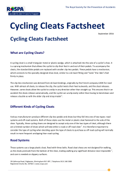 Cycling Cleats Factsheet
