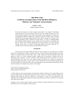 I Mix What I Like! In Defense and Appreciation of the Rap Music