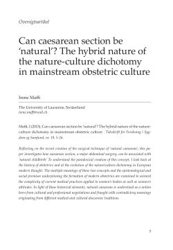 Can caesarean section be `natural`? The hybrid nature of the nature