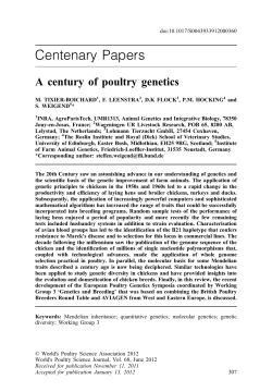 A century of poultry genetics - Wageningen UR E