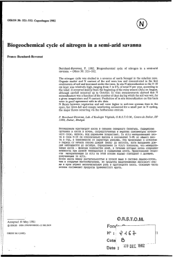 Biogeochemical cycle of nitrogen in a semi