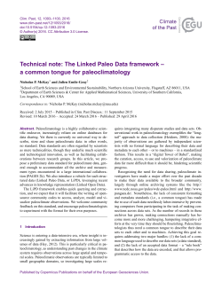 Technical note: The Linked Paleo Data framework – a common