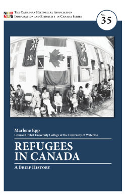 refugees in canada - Canadian Historical Association