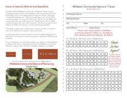 Honor A Veteran With An Inscribed Brick