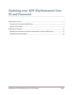 Updating your ADP iPayStatement User ID and Password