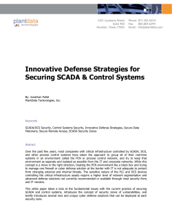Innovative Defense Strategies for Securing SCADA