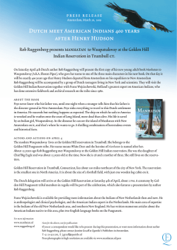 Dutch meet American Indians 400 years after Henry Hudson