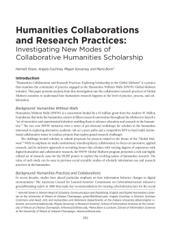 Humanities Collaborations and Research Practices