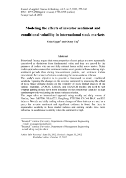 Modeling the effects of investor sentiment and