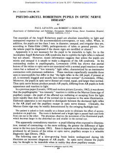 pseudo-argyll robertson pupils in optic nerve disease
