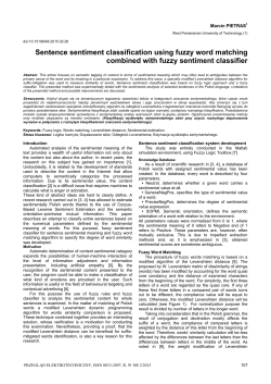 Sentence sentiment classification using fuzzy word matching
