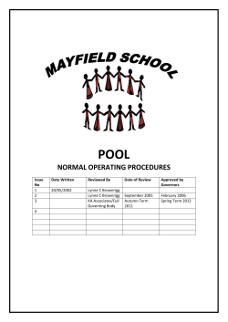 pool normal operating procedures