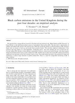 Black carbon emissions in the United Kingdom during