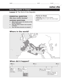 The End of the Republic - 6th Grade Social Studies