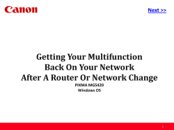 Getting Your Multifunction Back On Your Network After A