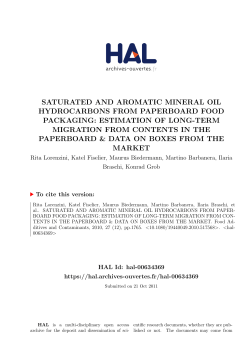 SATURATED AND AROMATIC MINERAL OIL HYDROCARBONS