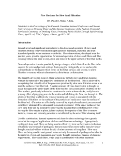 New Horizons for Slow Sand Filtration FullPaper