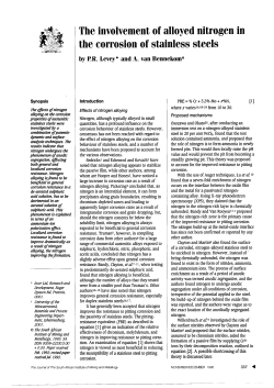The involvement of alloyed nitrogen in the corrosion of