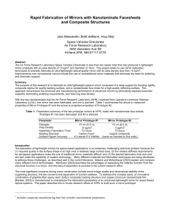 Rapid Fabrication of Mirrors with Nanolaminate Facesheets and