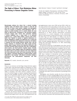 The Sight of Others` Pain Modulates Motor Processing in Human