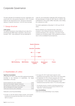 Corporate Governance 2013 - u-blox
