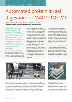 Automated protein in-gel digestion for MALDI-TOF-MS - Max