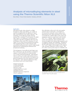 Analysis of microalloying elements in steel using the Thermo