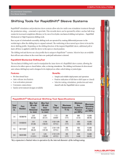 Shifting Tools for RapidShift&reg; Sleeve Systems