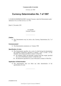 Currency Determination No. 7 of 1997