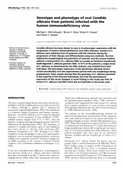 Genotype and phenotype of oral Candida albicans
