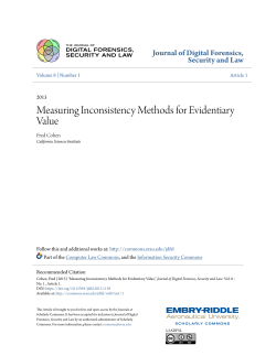 Measuring Inconsistency Methods for Evidentiary Value