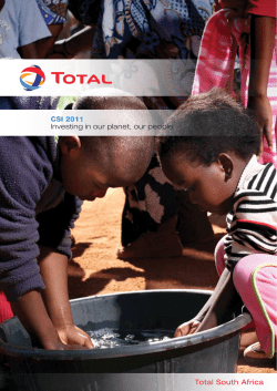 Total South Africa CSI 2011 Investing in our planet, our people
