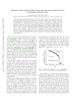 Magnetic studies of multi-walled carbon nanotube mats: Evidence
