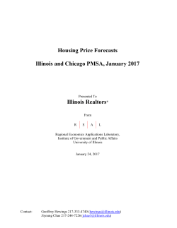 Housing Price Forecasts Illinois and Chicago PMSA, January 2017