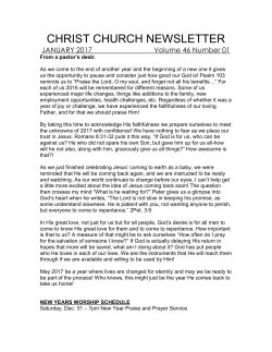 Newsletter - Christ Church of Redford