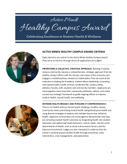 ACTIVE MINDS HEALTHY CAMPUS AWARD CRITERIA
