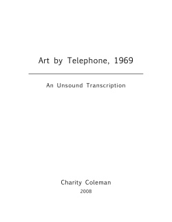 Art by Telephone, 1969