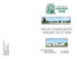 DRAFT HORSE SHOW August 24-27, 2016