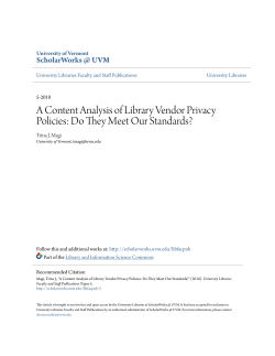 A Content Analysis of Library Vendor Privacy Policies: Do They Meet