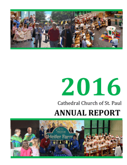annual report - The Cathedral Church of St. Paul