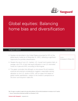 Global equities: Balancing home bias and diversification