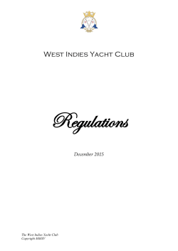 Regulations West Indies Yacht Club Dec15