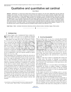 Qualitative and quantitative set cardinal