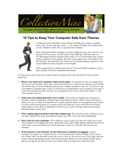 10 Tips to Keep Your Computer Safe from Thieves