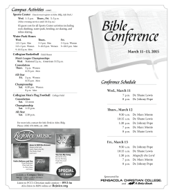 PCC Bible Conference Flyer 2015