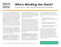 Retailer Report Card - Safer Chemicals, Healthy Families