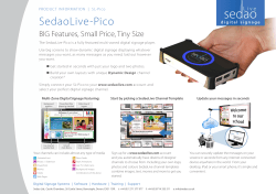 Sedao Digital Signage Information Sheet