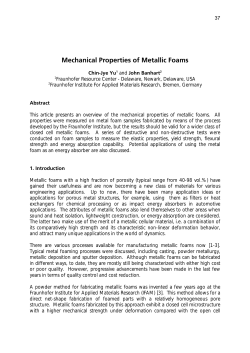 Mechanical Properties of Metallic Foams - Helmholtz
